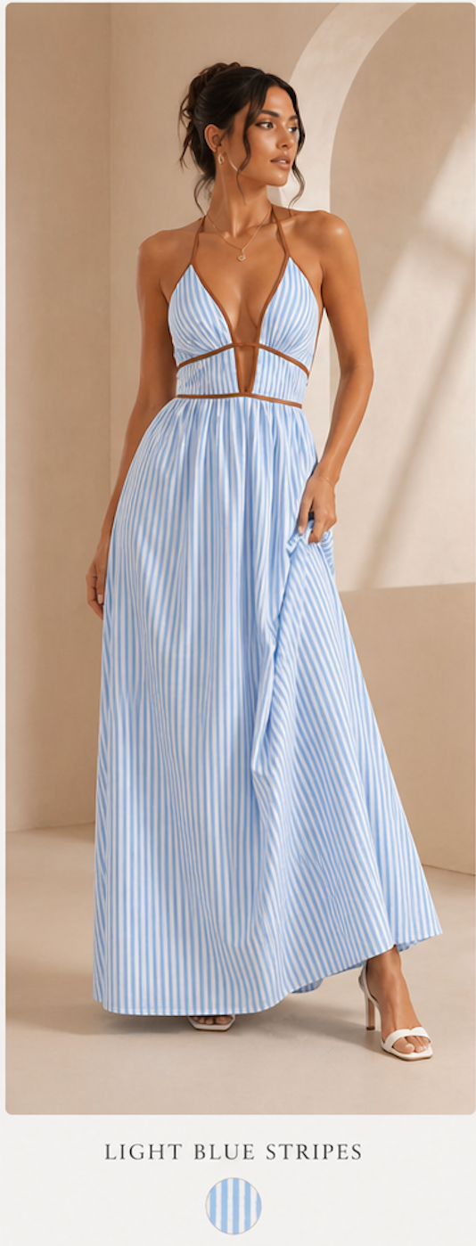 Riviera Halter Maxi Dress